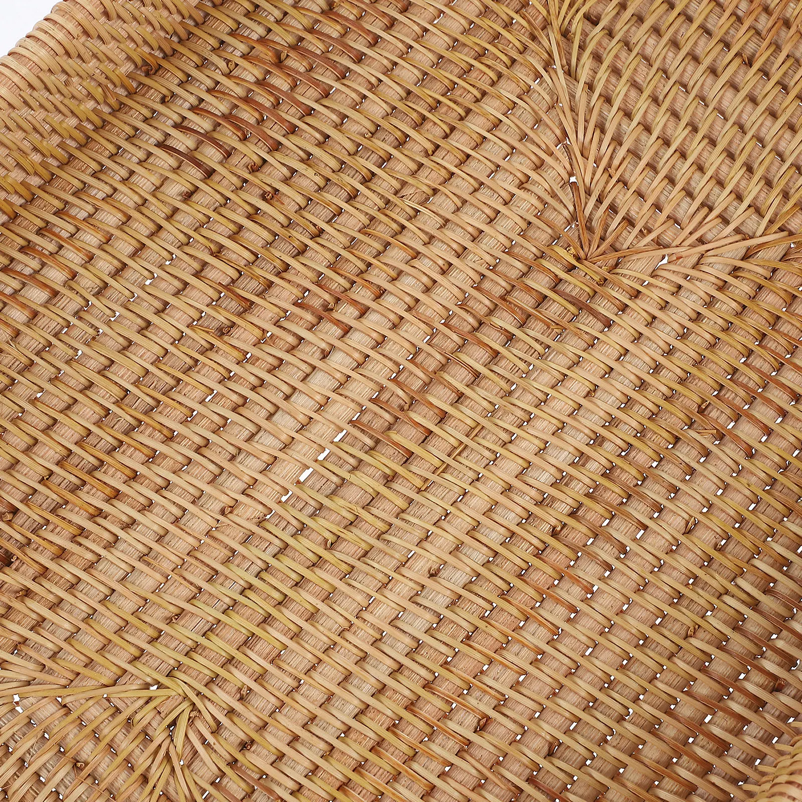 Home Decor Rattan - 長方形の大きな籐製トレイ、手織り装飾収納サービングオーガナイザー、キッチン、家庭用籐製トレイ