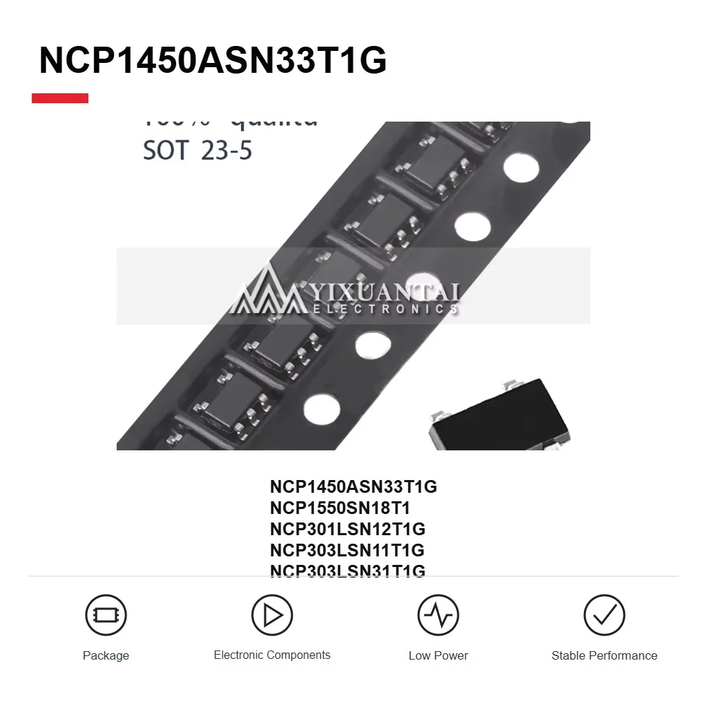 NCP1450ASN33T1G NCP1550SN18T1 NCP301LSN12T1G NCP303LSN11T1G NCP303LSN31T1G Power Management IC SOT-23-5 10PCS