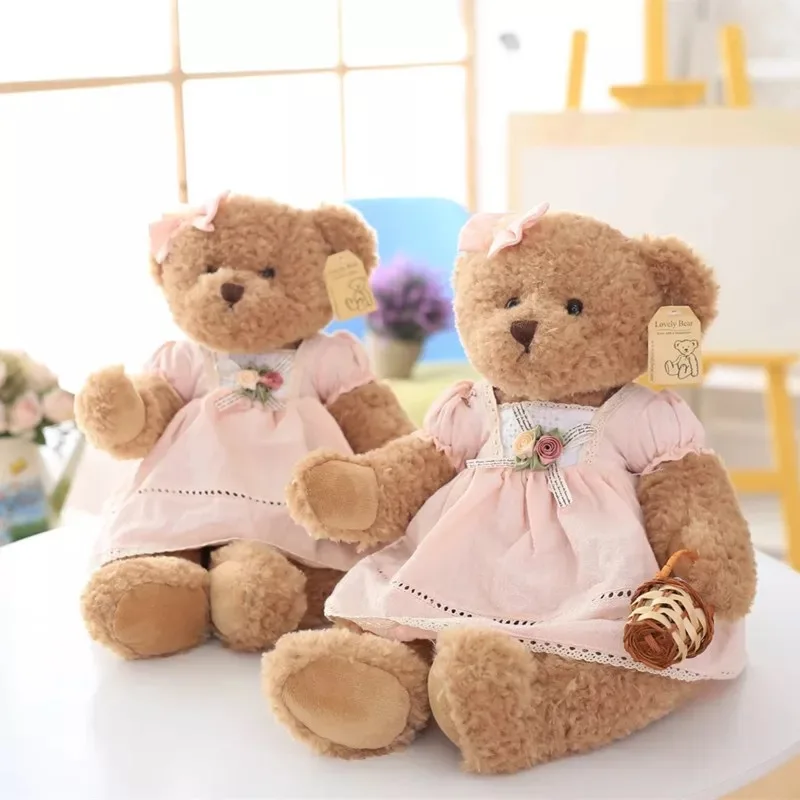 

Cute Pastoral Style Bear Children Doll Stuffed Plush Toy Girl Birthday Gift