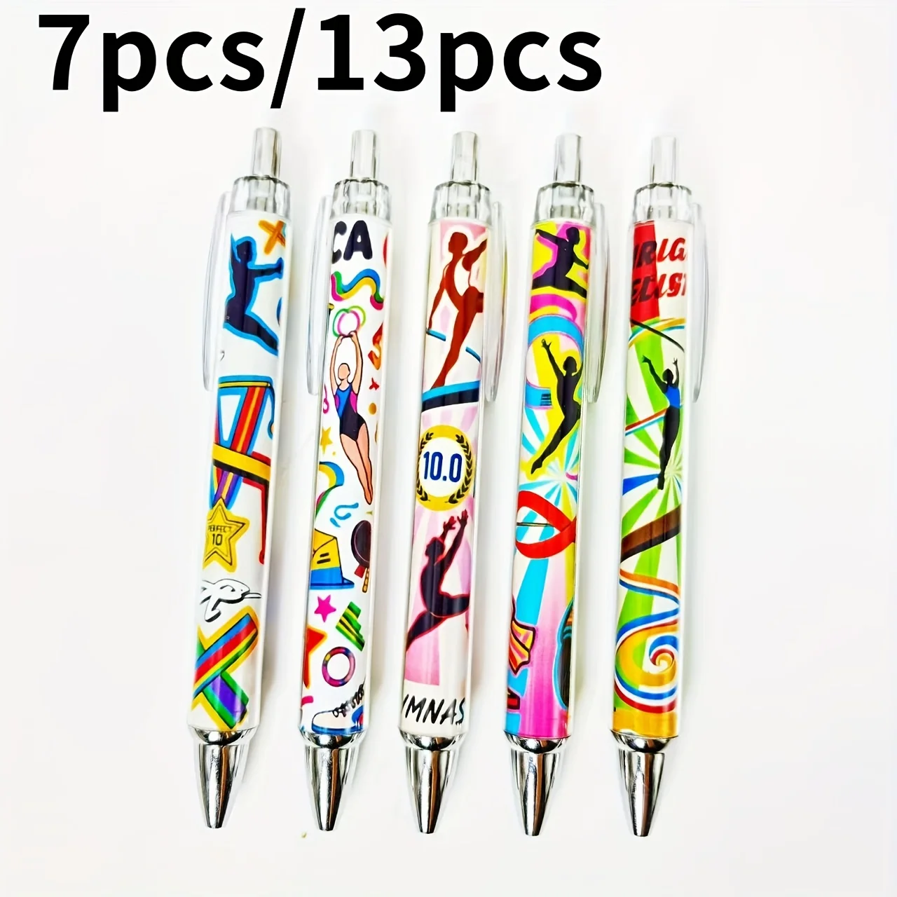 

7 шт./13 шт. шариковые ручки для гимнастики, выдвижные шариковые ручки для гимнастики, студенческие подарочные ручки для письма