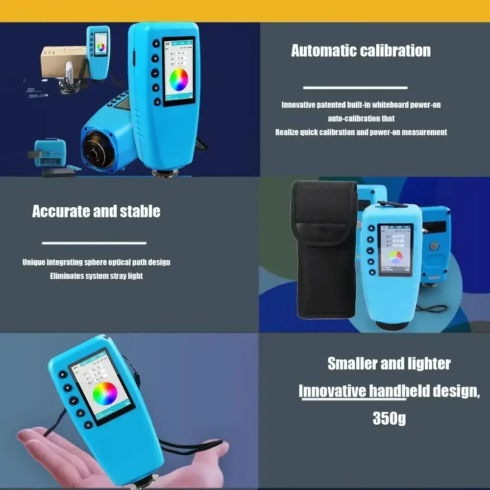 Handheld Portable Colorimeter Color Analyzer Tester 4MM Φ4mm CIELAB CIE8/d Digital Screen Display Coating Printing Model Meter