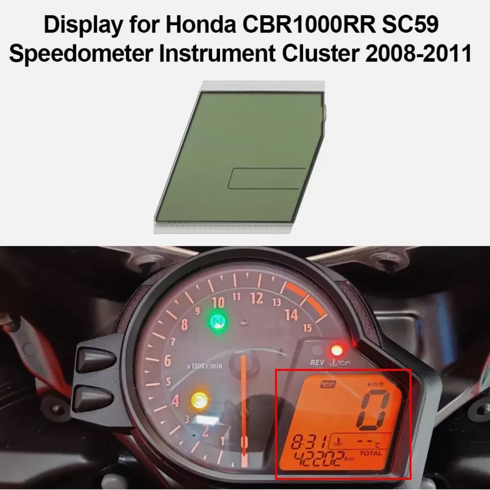 

LCD Display for Honda CBR1000RR SC59 Speedometer Instrument Cluster 2008-2011