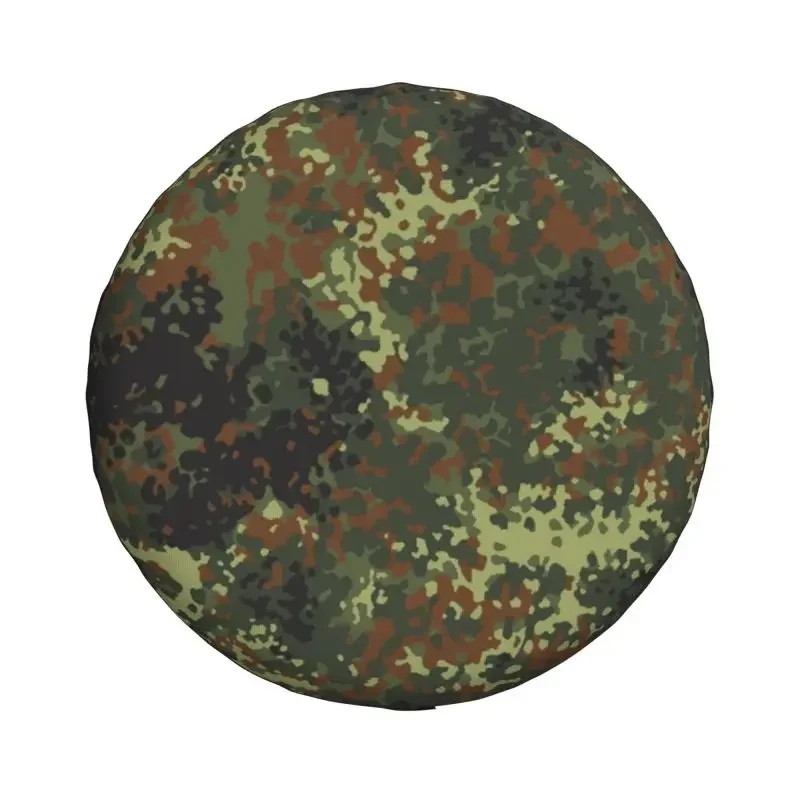 Flecktarn Camo Tire Cover 4WD 4x4 RV Military Army Camouflage Spare Wheel Protector for Prado Pajero Jeep 14