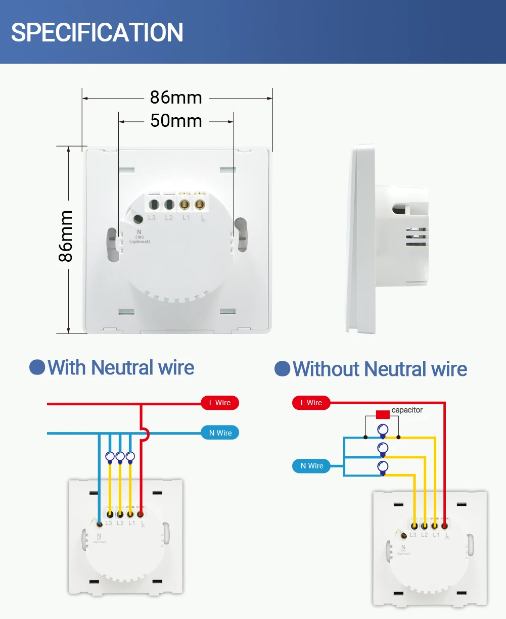 ZigBee-Botão de Luz com ou sem Fio Neutro, Vida Inteligente, Tuya App Remote, Alexa, Google Home, Controle de Voz, 2, 3Way, UE