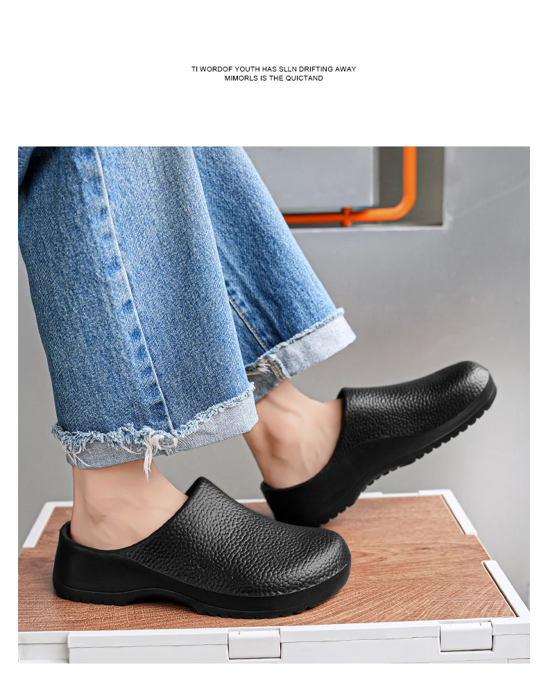 Hotel Kitchen Non-slip Oil-resistant Chef's Shoes Casual Flat Work Safe Men's Shoes Summer Breathable Comfortable Plus Size 47