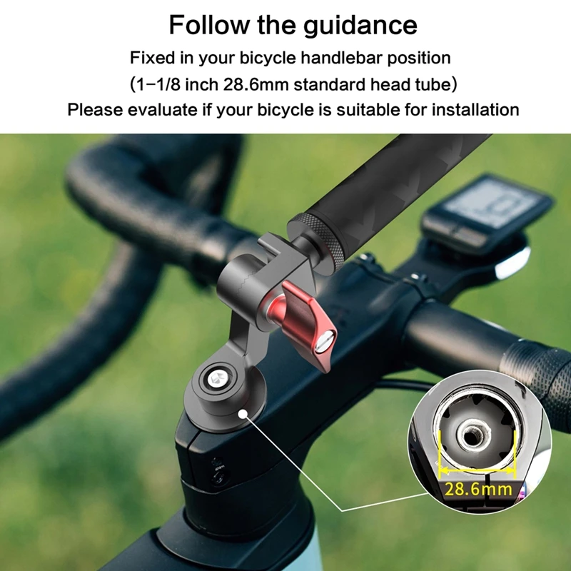 For DJI Action 4 Insta360 X4/3/Ace Pro GoPro 12 11 10 Aluminum Alloy Motorcycle Clip 360° Bike Expansion Mount 1/4