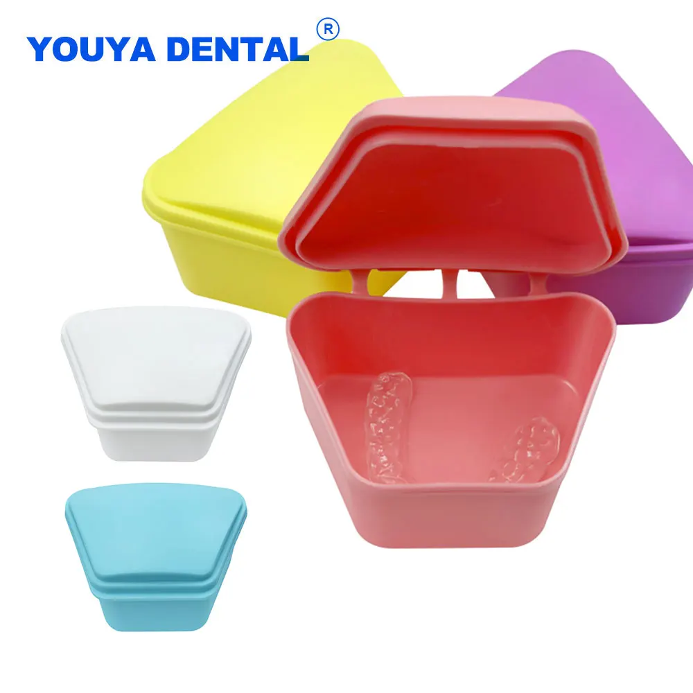 Braces Orthodontic Case Denture Tray Box Plastic Aligner Mouth Guard Container Oral Hygiene False Teeth Case Supplies