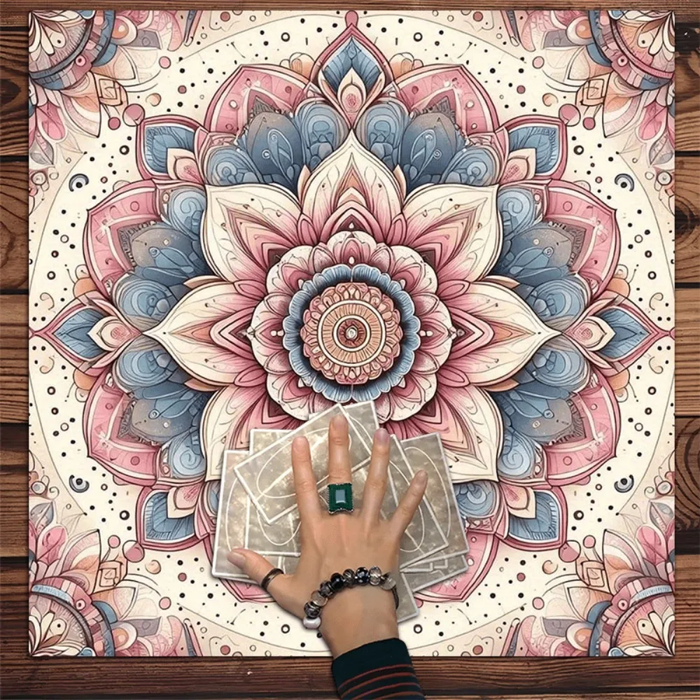 Colorful Mandala Tarot Altar Cloth Multiple Sizes Printed As
