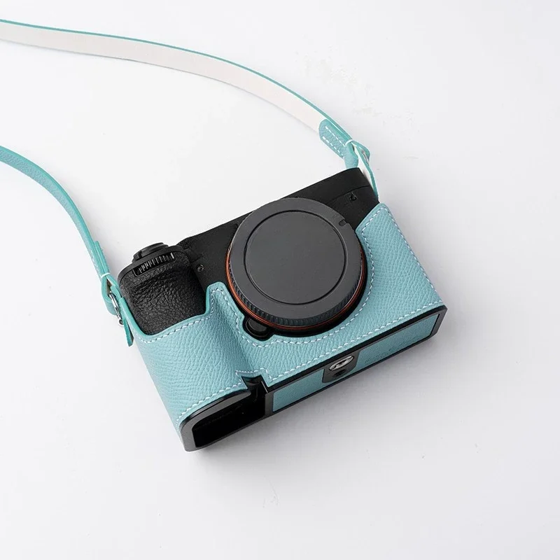 Suitable for Sony A7C2 second generation, purely handmade leather protective case, base camera