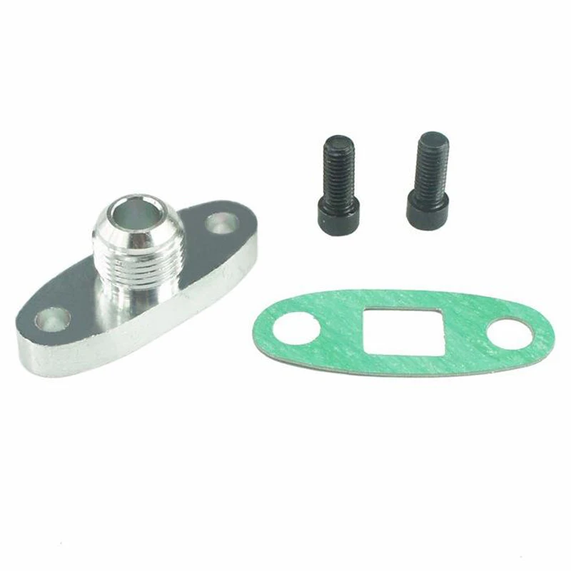 Turbo Oil Drain Outlet Flange Gasket Adapter Kit Set 10AN 10 An Fitting T3 T4 Refitting The An10 Turbocharger