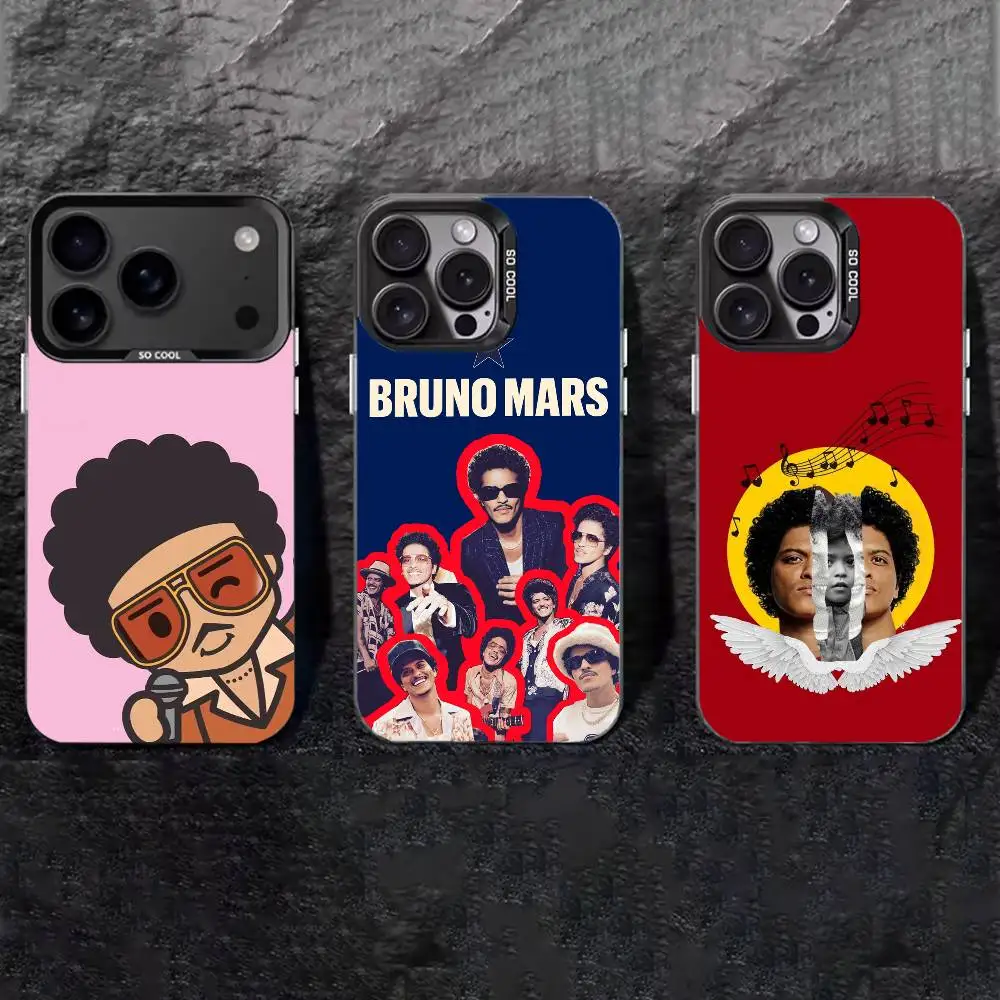

Singer Bruno Mars Phone Case For iPhone 17,16,15,14,13,12,11 Plus,Pro Max,XS,Colored silver phone case