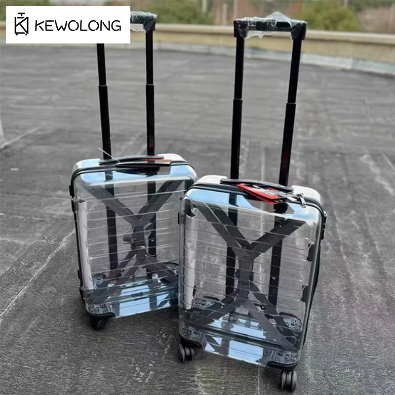 

Прозрачный чемодан для ручной клади из поликарбоната, 20 дюймов, с замком TSA и колесами-спиннерами, легкий, жесткий, быстрая доставка