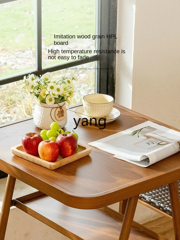 LMMBalcony Table-Chair Set Small Apartment Home a Table and Two Chairs Outdoor Sun Protection Three-Piece Set