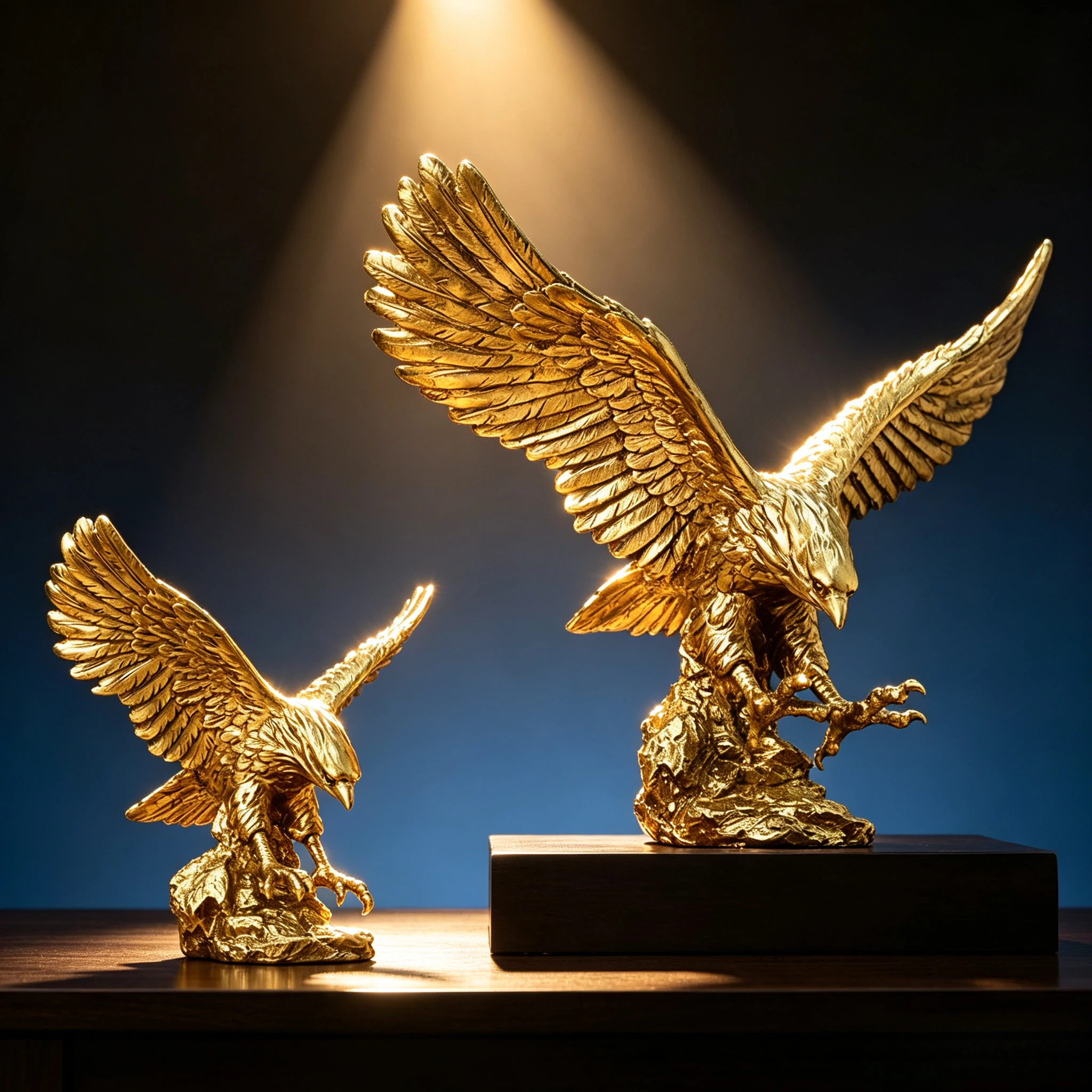 Figura de Águila de Resina Estilo Americano para el Hogar, Escritorio o Vinoteca - Artesanía Exquisita, Símbolo Único de Éxito, Excelente Regalo