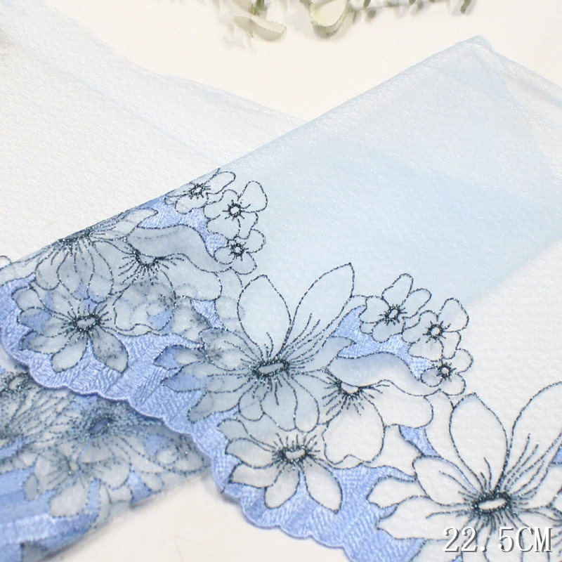 

37 ярдов вышитого кружевного тюля для женского белья, платьев, тесьмы, рукоделия, шитья и аксессуаров