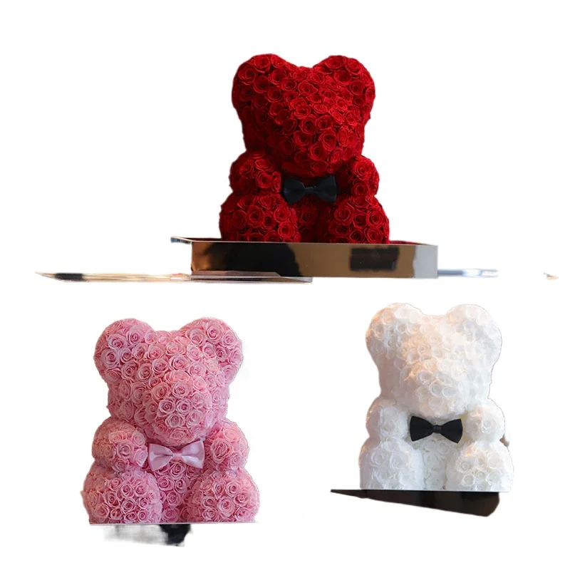 Eternal life flower rose heart bear Qixi Festival 214 Valentine's Day 520 marriage proposal to give girlfriend gift