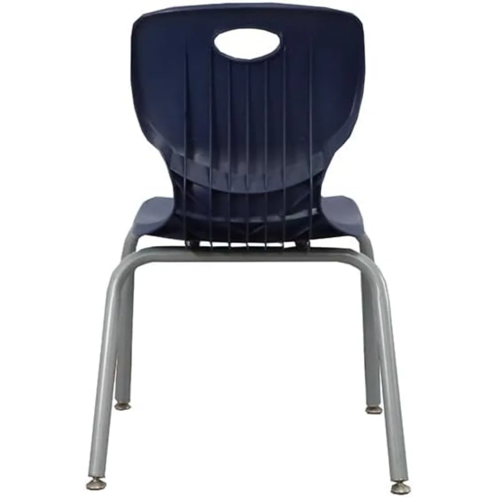 Stapelstoel voor schoolstudenten Luxe en comfortabele gegoten zitting met robuust geklonken frame - zithoogte - 18" 4 stuks stoelen