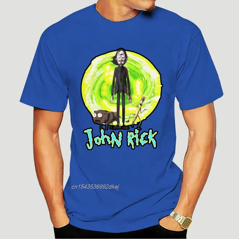 

John Wick Men's T Shirt Keanu Reeves Movie Parabellum Dog Film Animals Baba Yaga Tee Shirt Short Sleeve T-Shirts Cotton 5431AF