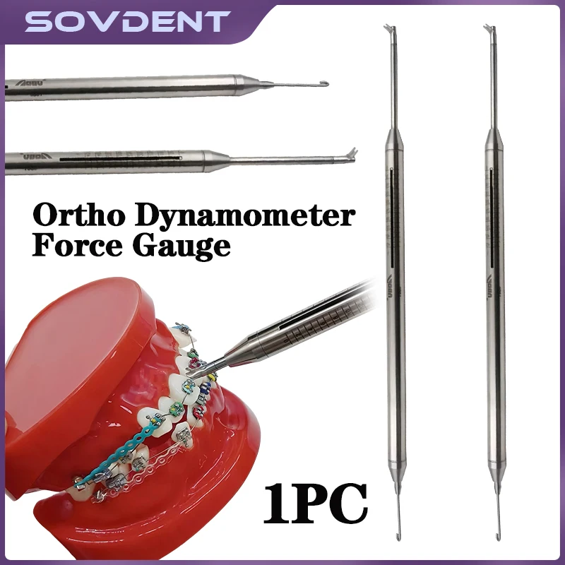 Dental Orthodontic Dynamometer Stress Tension Meter for Elastic Bands Braces Oral Force Gauge Measurement Tool Autoclavable