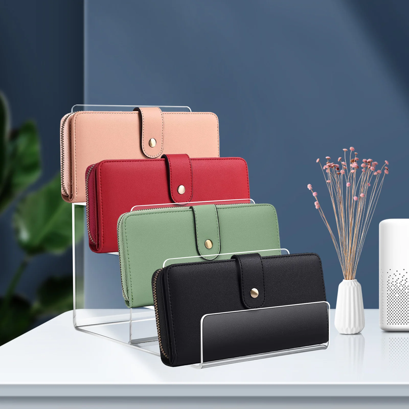 

Acrylic Display Stand Multi Layer Clear Storage Shelf for Wallets Makeup Collectibles Display Case Rack Home Office Retail Store