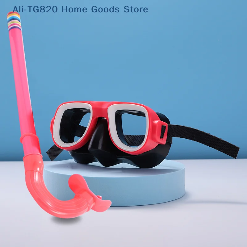 

[TG820]Children Diving Goggles Snorkel Set Swimming Large Frame Snorkeling Equipment HD Diving Goggles