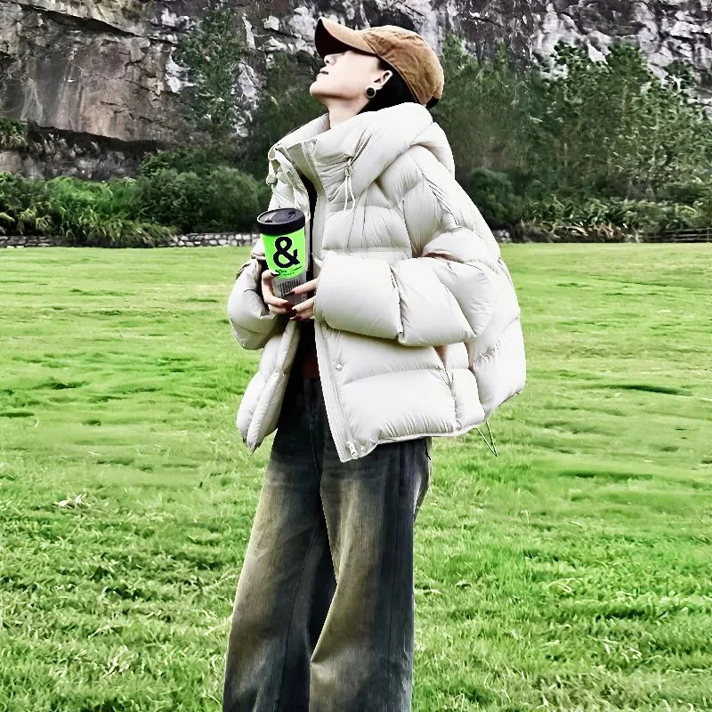 Coat Fashion Short Cotton-padded Jacket Women New Korean-style Loose Cotton-padded Jacket Petite  Breaded Outerwear Winter Coat