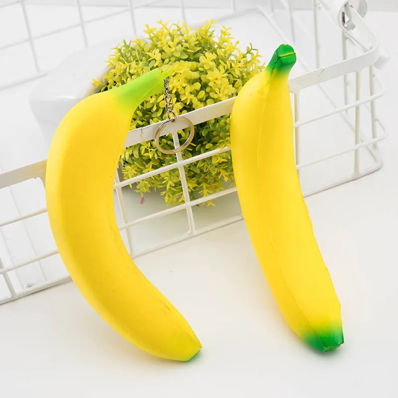 

2024 New Simulation Fruit Big Banana PU Squeeze Slow Rebound Toys Children Decompression Toys Pinch Music Fidget Toy