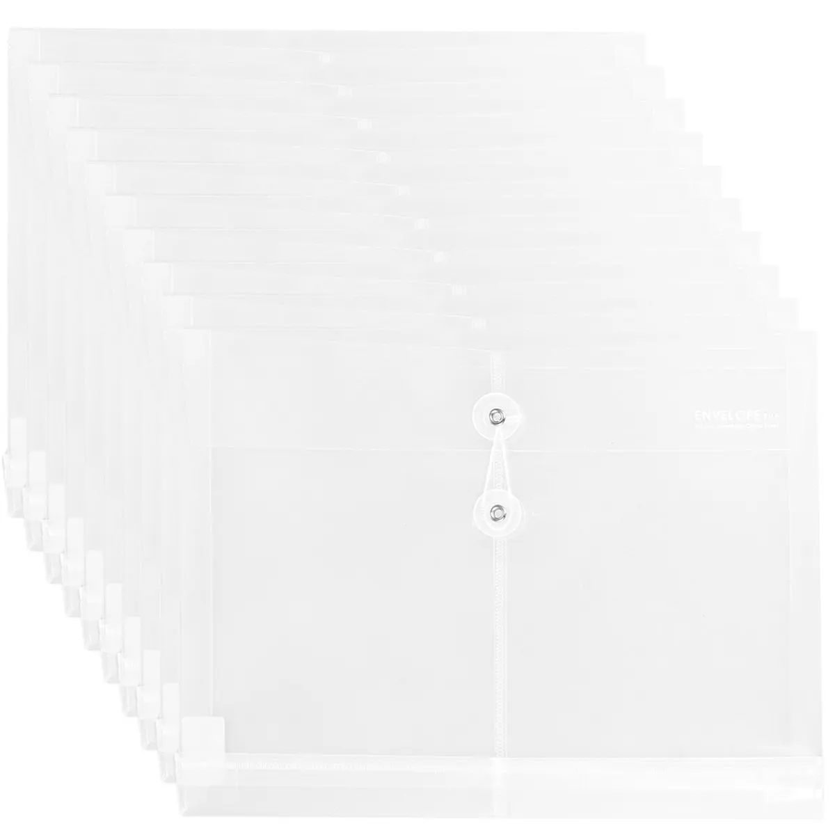 

10Pcs Document Organizer Plastic Envelopes Transparent Waterproof Tear Resistant Letter A4 Size for School Office Home File
