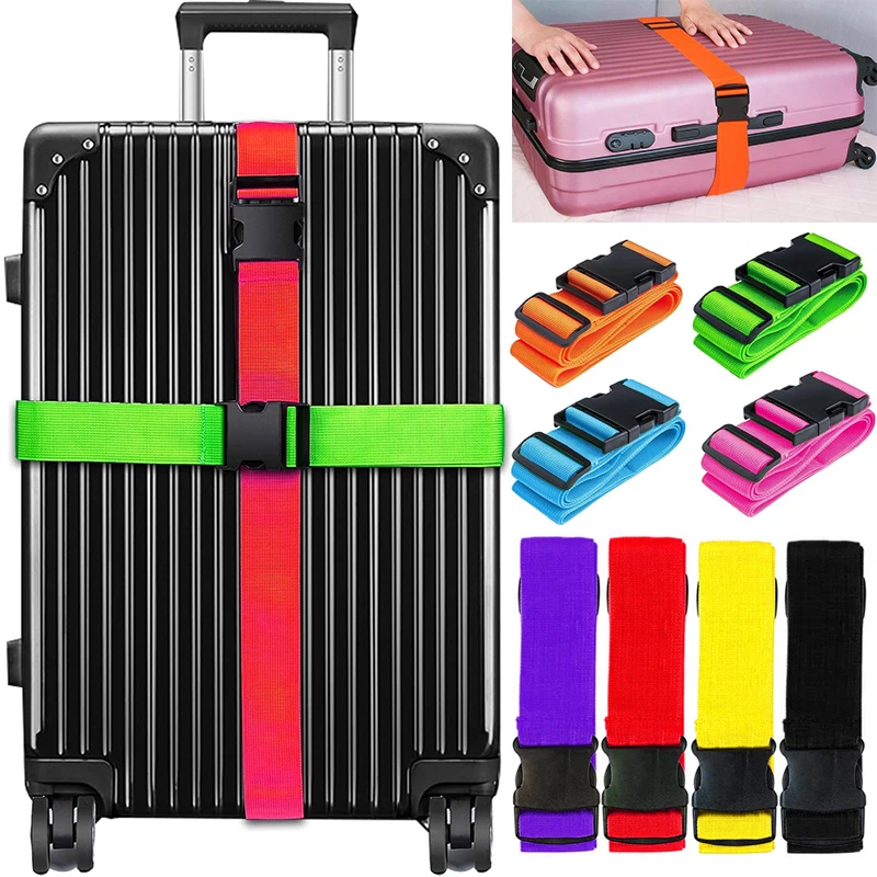 

Новые прямые ремни для чемоданов, полиэстеровый багажный ремень с регулируемой пряжкой, аксессуар для путешествий
