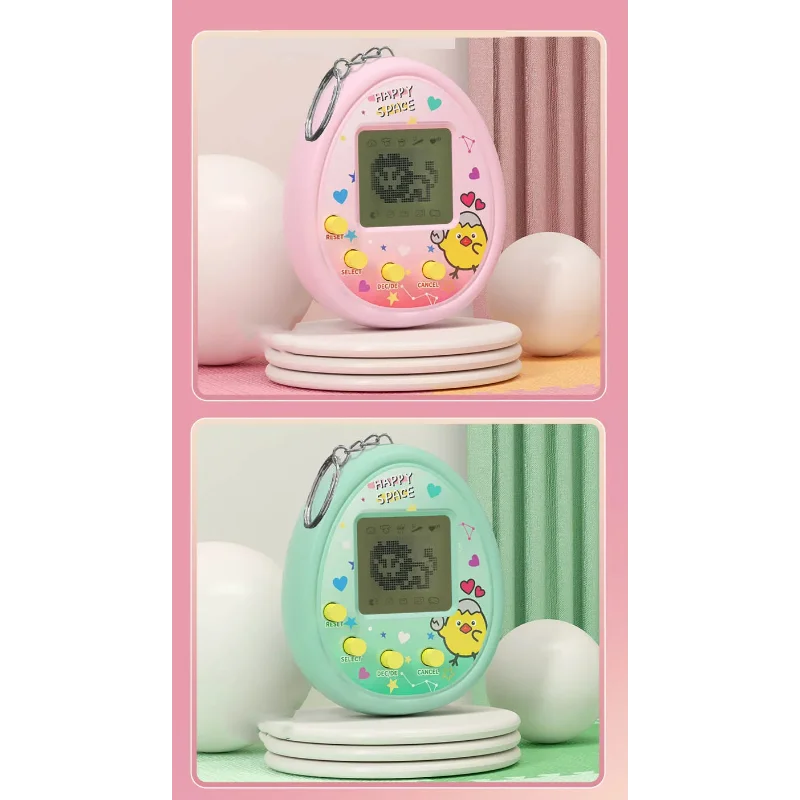 Electronic Pets Game Toys Keychain Virtual Tamagotchi Virtual Cyber Digital Animals Toys Nostalgic Game Machine for Kids Child