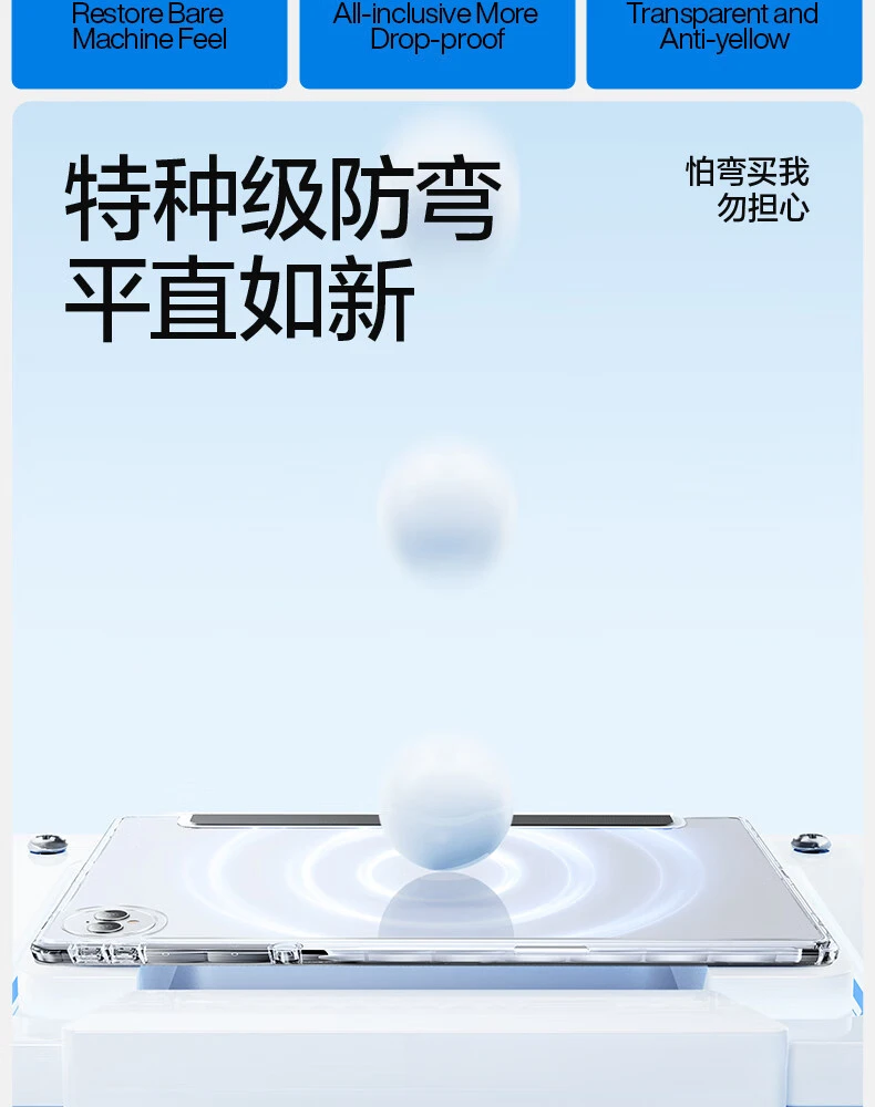 Dreifach Faltbare Acryl-Hülle mit Stifthalter für Huawei MatePad 11.5 Air 12 Pro 11 – Detail 2