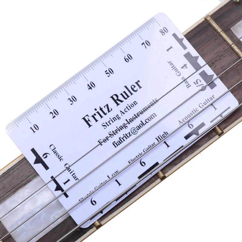 1pc Guitar String Action Gauge String Pitch Ruler Measuring Tool For Bass Classical Electric Acoustic Guitar Luthier Tool