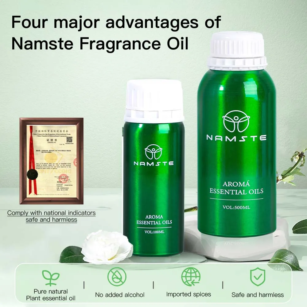 NAMSTE 500ML Fruity Natural Essential Oil Citrus Coconut Premium sandalwood Difuser Essential Oil humidifier Gardenia Vetiver