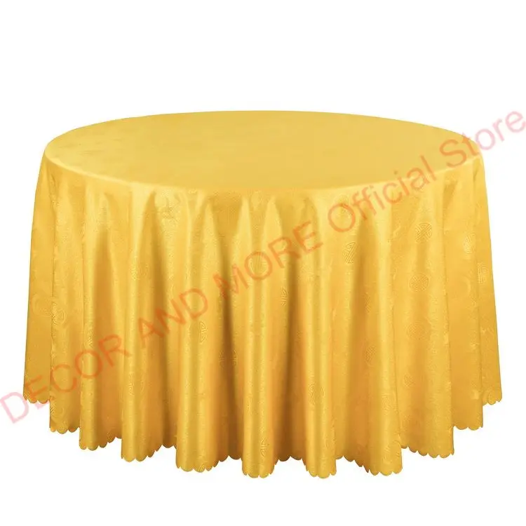 260cm Thick Solid Square Table Cloth For Hotel Banquet Home Decor Polyester Round Table Covers White Red Dining Tablecloths