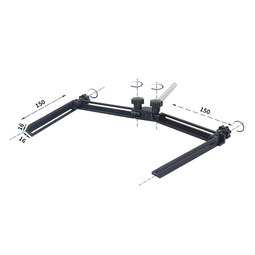 Machine Vision Test Stand Industrial Camera Lighting Platform with Leveler & Micro-Adjustment Clamp Mount