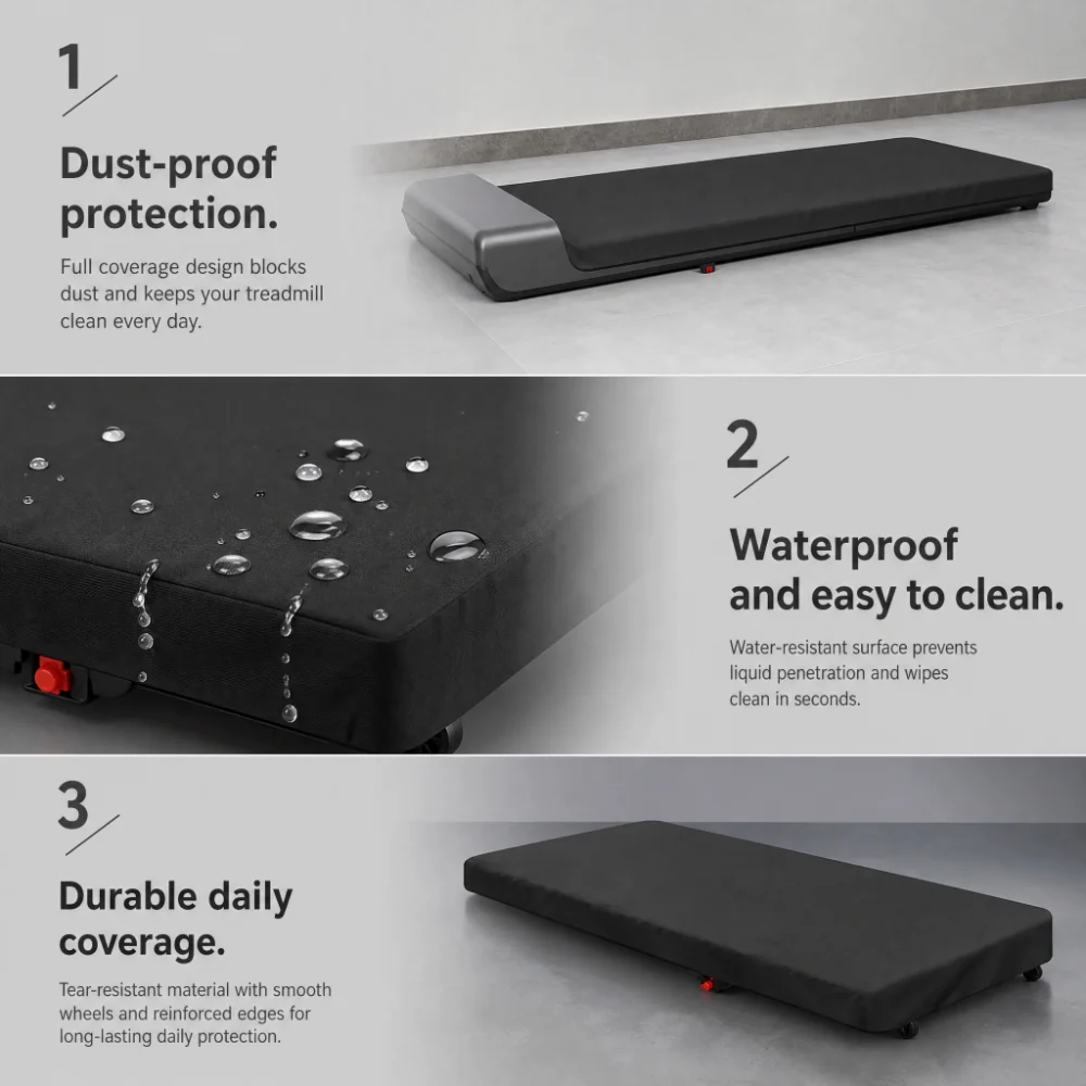 Under Desk Treadmill Cover Dustproof Walking Mat Cover Waterproof Protective Cover for Under Desk Walking Treadmill Office
