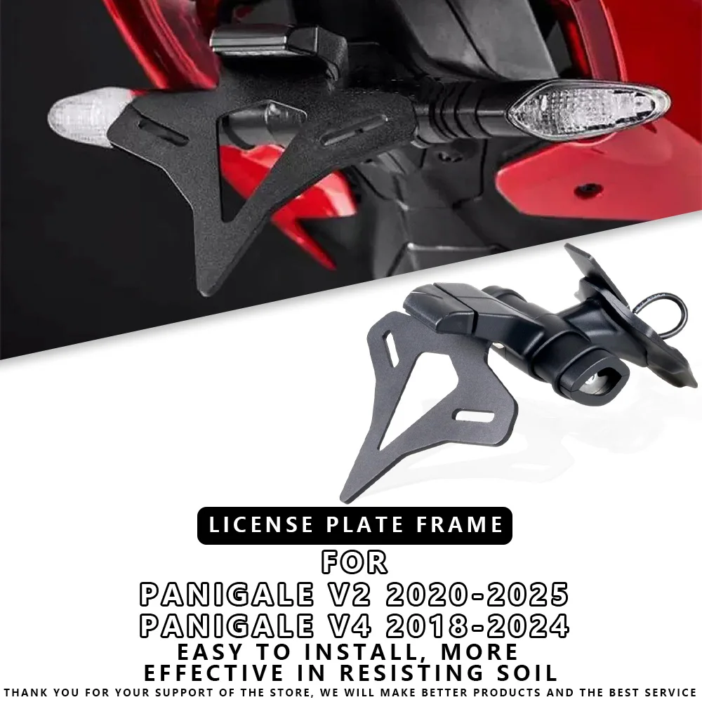

MTKRACING For DUCATI PANIGALE V2 2020-2025 /PANIGALE V4 2018-2024 Motorcycle Rear License Plate Holder Short Plate Holder Racket