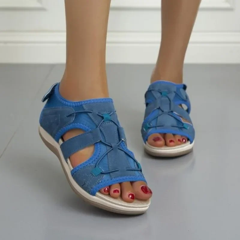 Women Sandals Hollow Out Summer Comfortable Sport Sandals Open Toe Non-Slip Cut Out Soft Female Sandalias De Mujer Plus Size 44