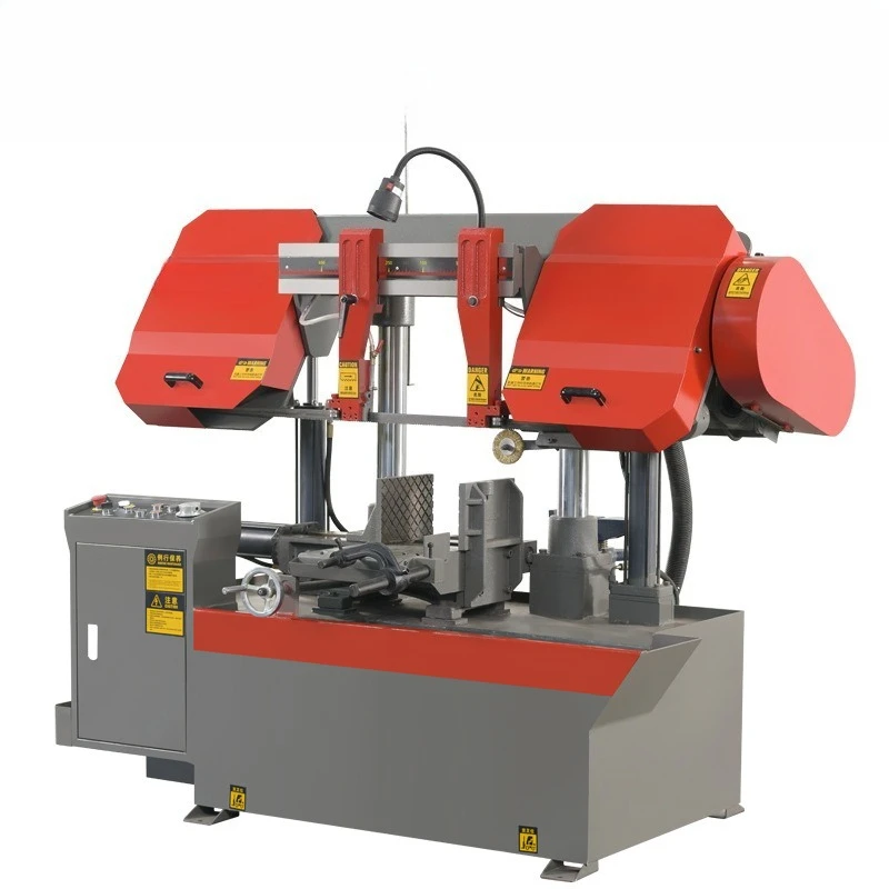 Semi-automatic double column horizontal cutting stainless steel rod tube spot small sawing machine
