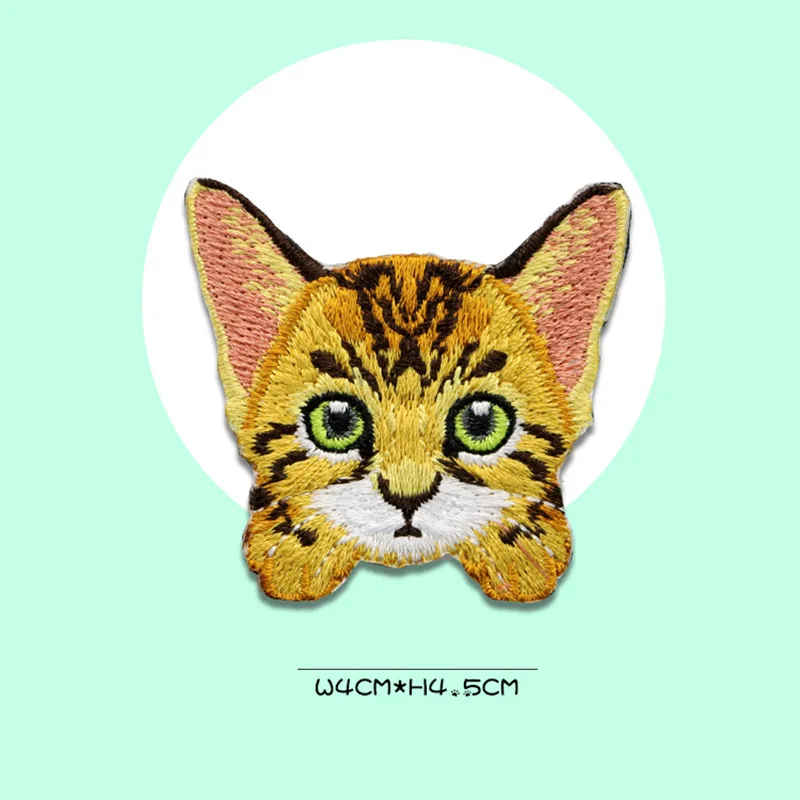 1 Piece Cute Iron on Patch Fashion Cartoon Ragdoll Chinchilla Siamese Abyssinian Bengal Cat Sticker for Clothing DIY Accessories