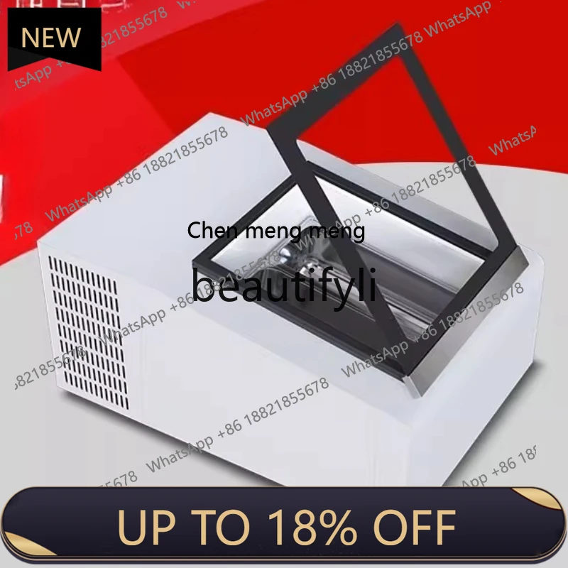 

FF Ice Cream Display Cabinet Commercial Stall Convenience Store Small Supermarket Milk Tea Shop Desktop Freezer