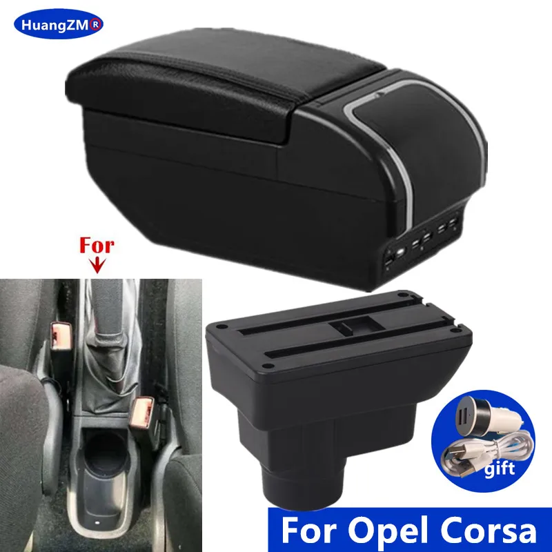 Car Armrest Box For Opel Corsa D Car Armrest Box For Opel Corsa Interior Central Storage Box Retrofit Parts Car Accessories