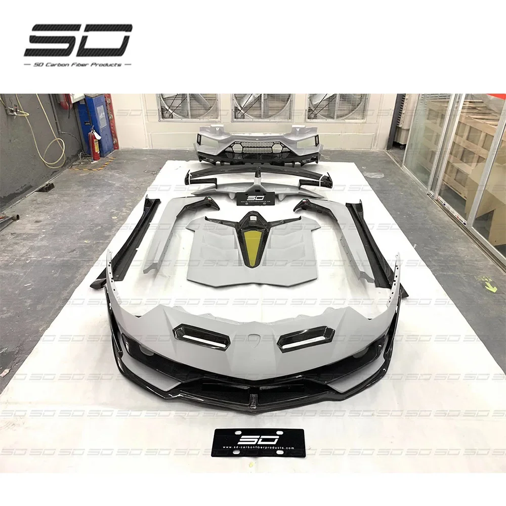 SVJ Style Dry Carbon +  Half Carbon Full Set Body Kit For Lamborghini Aventador P700 LP720 LP750