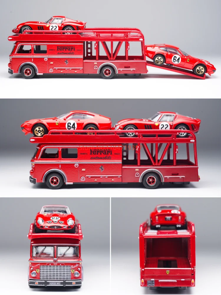 Hot Wheels Premium Car Culture Team Conjunto de transporte Ferrari 250 Lykan Hypersport Toyota Ae86 Escala 1:64 Vehículo de recogida fundido a presión