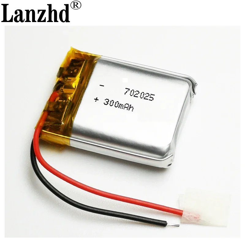 

1-10pcs Polymer battery 300mah 3.7V 702025 smart home MP3 speakers Li-ion battery For dvr GPS mp3 mp4 cell phone speaker