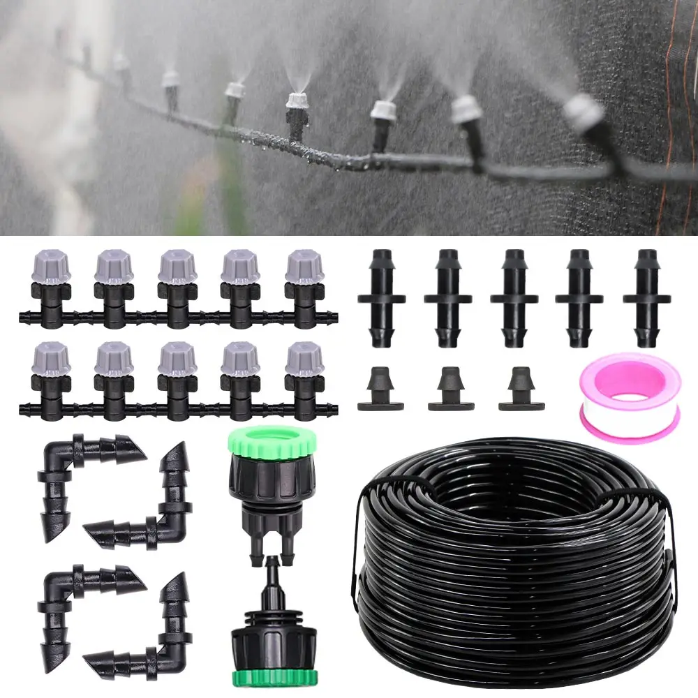 Convenient and Reliable Garden Watering System - 7-10L/H Misting Nozzle Adjustable Spray Patterns Ensuring Healthy Plant Growth