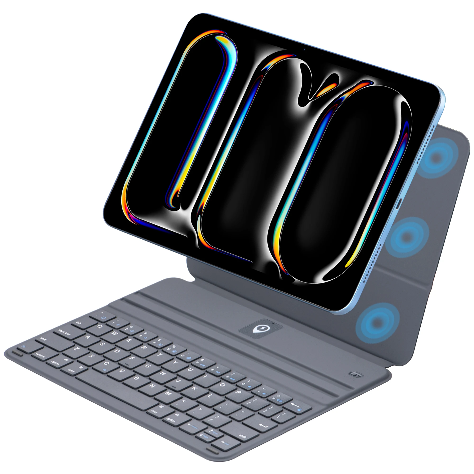 

1038 For iPad (2025) / 10.9 (2022) Ultra-Thin Tablet Case with Bluetooth-Compatible Keyboard - Black