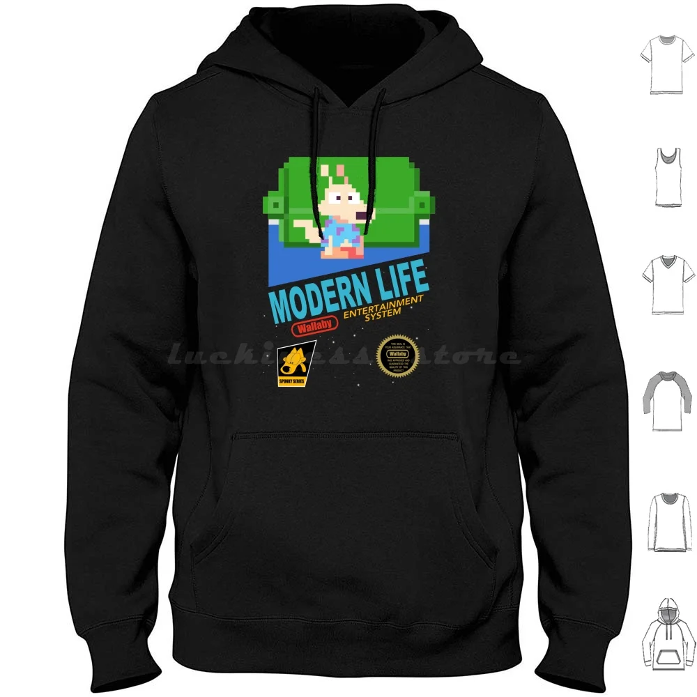 Sudaderas con capucha de vida moderna, juegos de manga larga, caja de videojuegos Retro, arte, cultura Pop, rocas de los años 90, vida moderna, Mashup Crossover