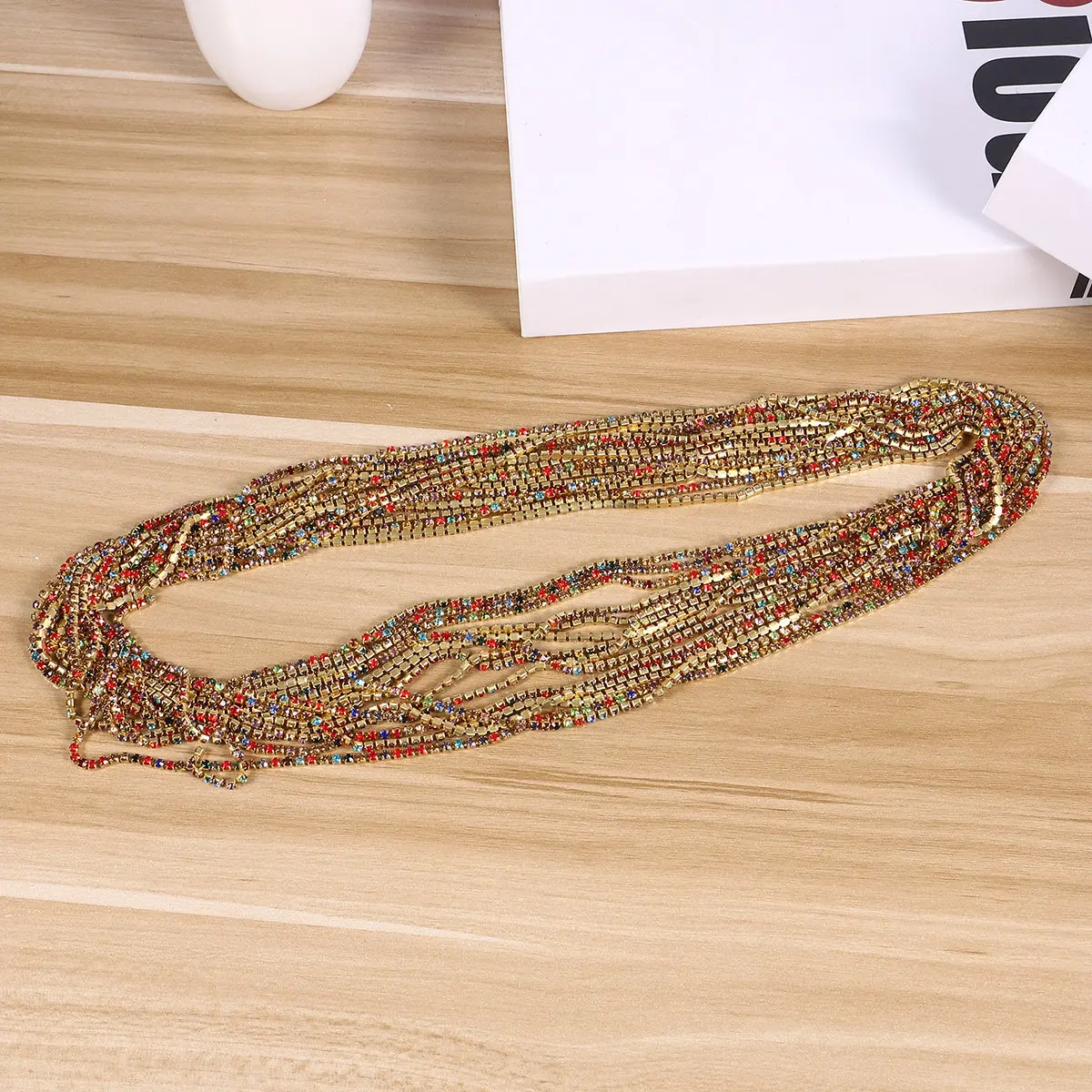 10M Elegant Bling Rhinestone Claw Chain Colorful Crystal Sparkly Trim Sewing Crafts Clothes Jewelry Decorations Wedding Dress