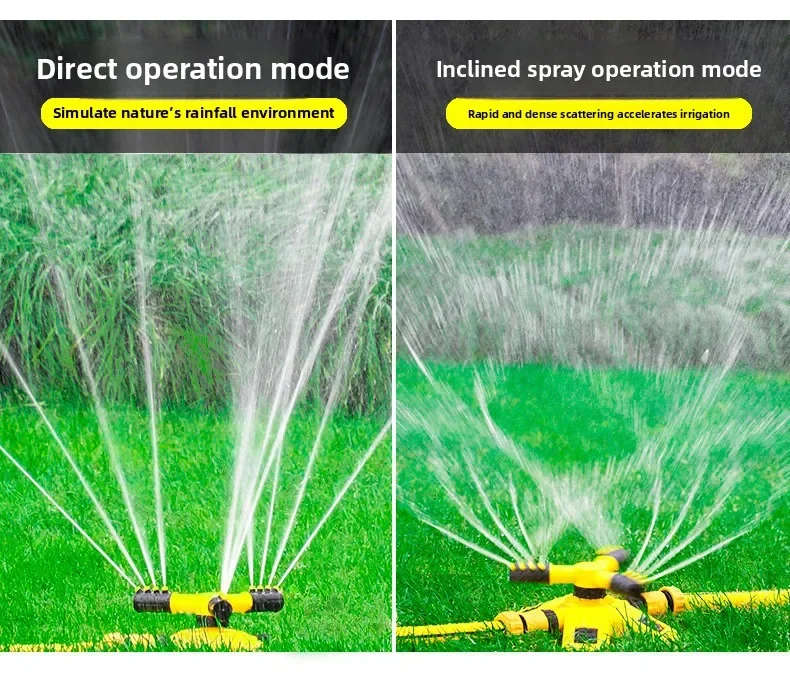 360-Degree Automatic Rotating Sprinkler, Nursery Irrigation Rotary Three-Pronged Sprinkler Series Sprinkler, Watering Flowers